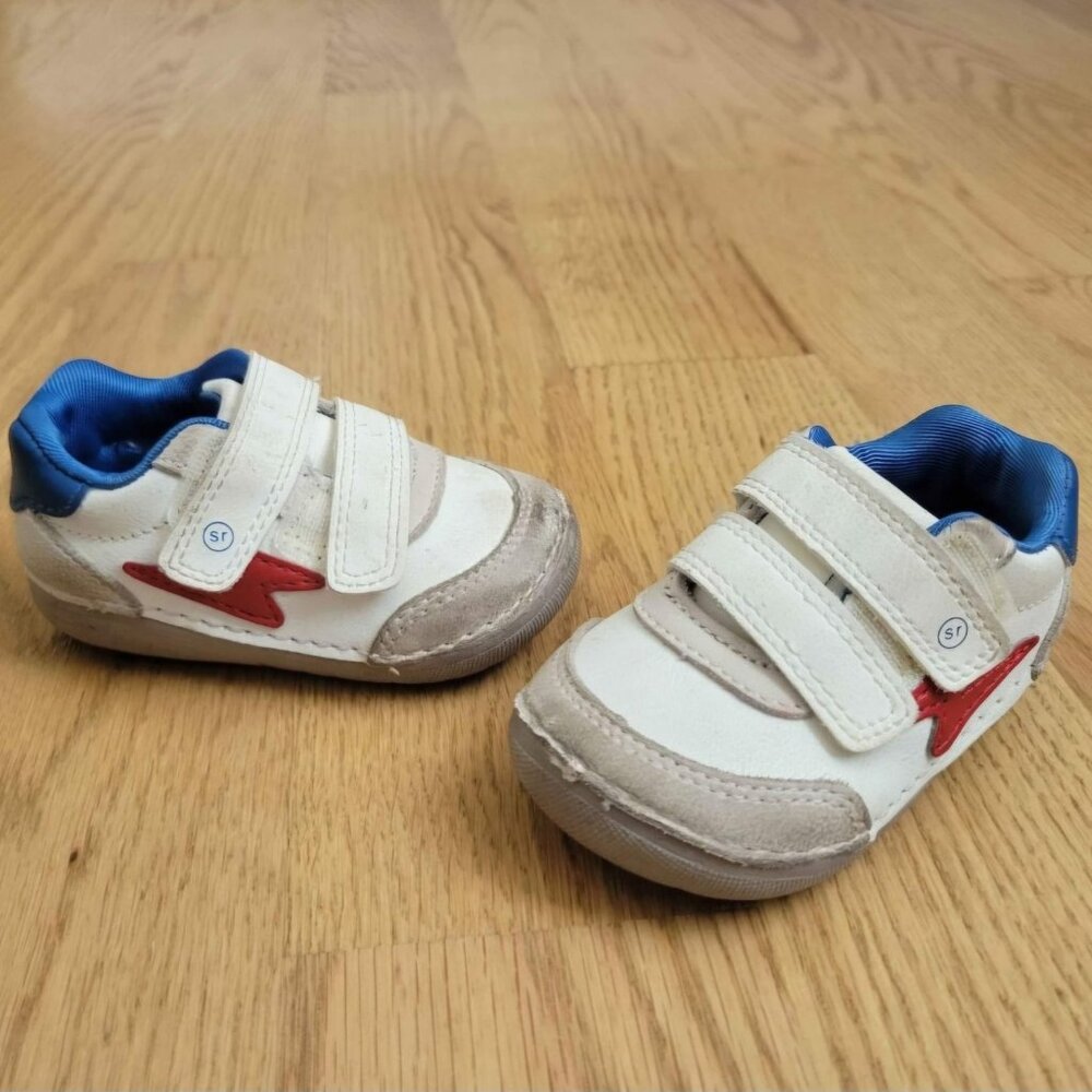 Stride Rite Baby Boys SM Kennedy Athletic Sneaker, White Multi, 3 Infant